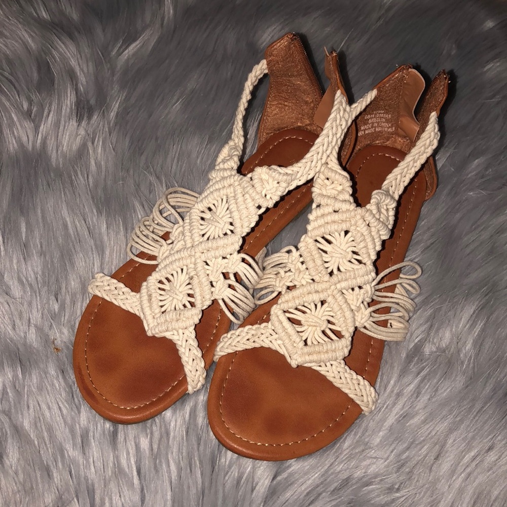 Crochet sandals